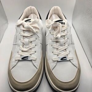 Sam Edelman White and Tan Women's Sneakers
